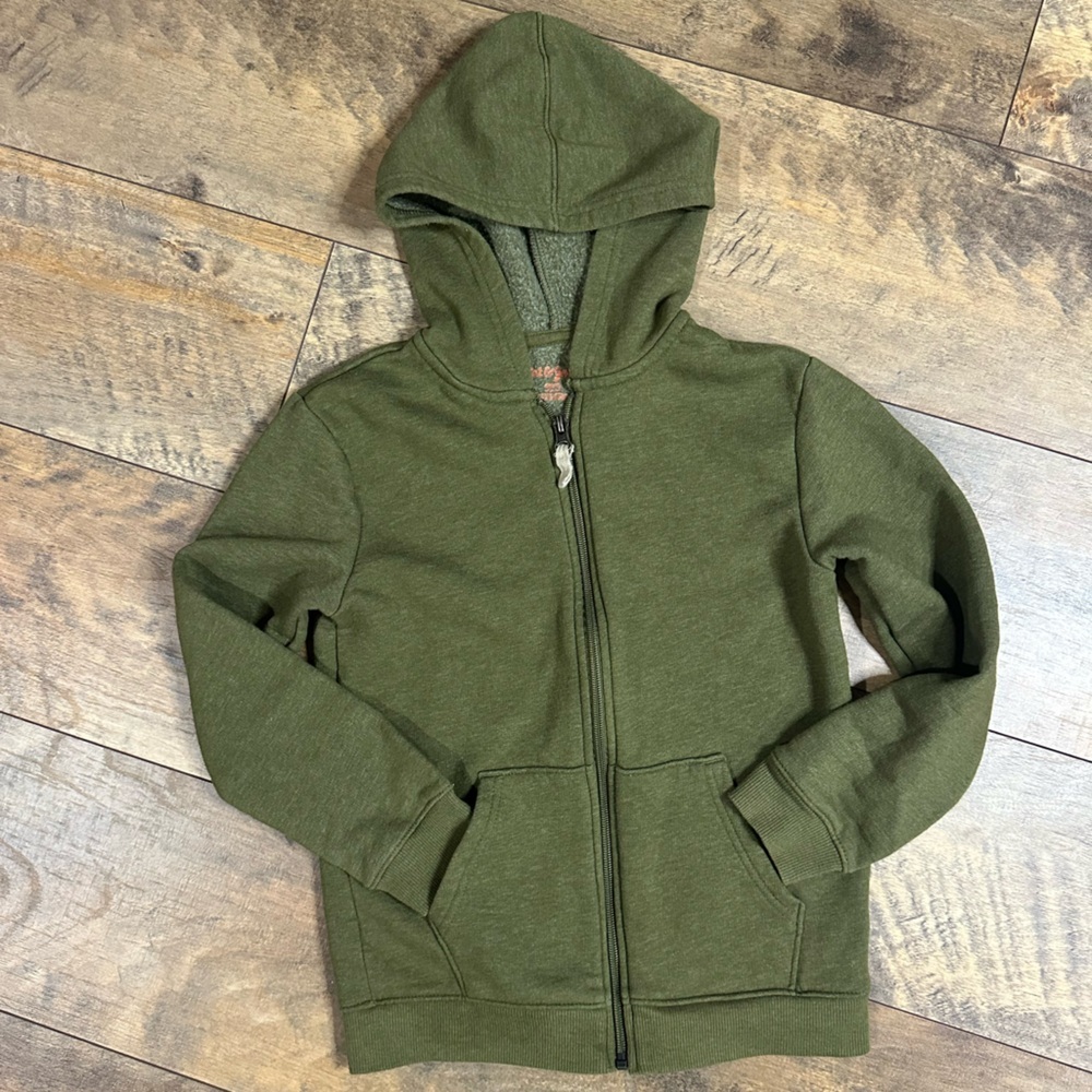 CAT & JACK Full Zip Fleece Hoodie Jacket, Size 6/7, EUC